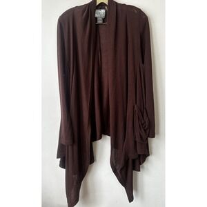 Anthro. Ryu Drapey Cardigan Womens Size S Pockets Cozy Sweater Capsule Wardrobe
